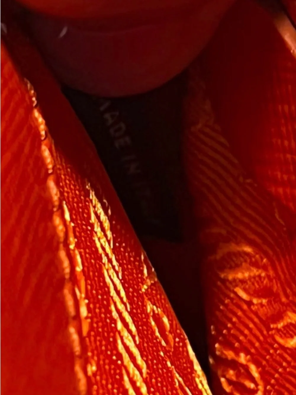 Prada Red/orange Medium Saffiano Leather Top-Handle Bag